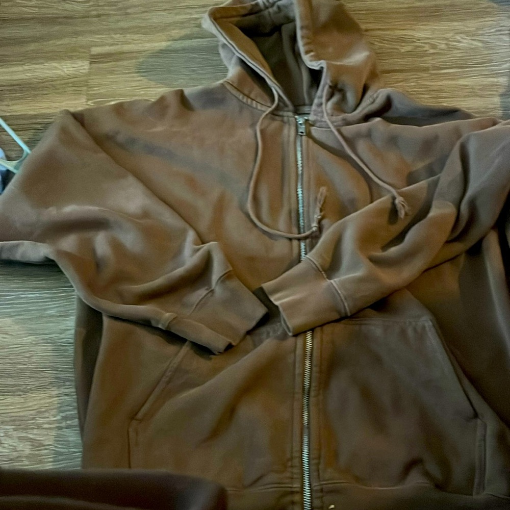 brandy melvile brown zip up